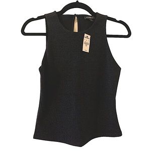 Express | Metallic Black Sleeveless Tank Top | XS